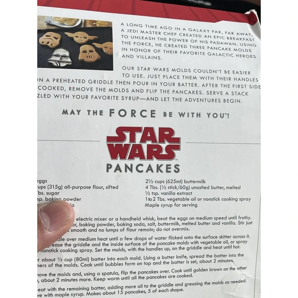Williams Sonoma Star Wars Pancake Molds Faces Yoda Darth Vader‎ Stormtrooper